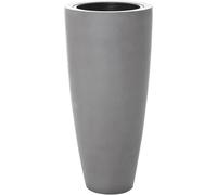 VIVANNO Bac à plantes en fibre de verre CITY rond, gris béton, design béton - 37 x 80 cm