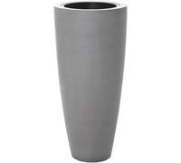 VIVANNO Bac à plantes en fibre de verre CITY rond, gris béton, design béton - 47 x 100 cm