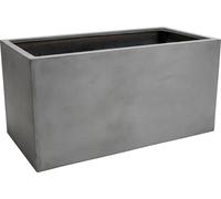 VIVANNO Bac à plantes en fibre de verre MAXI, gris béton, design béton - 80 x 40 x 40 cm