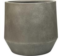 VIVANNO Bac à plantes en fibre de verre NEXORA Rond, gris Vésuve, aspect béton - 54 x 48 cm