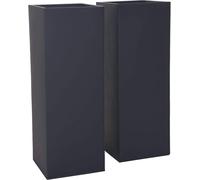 VIVANNO Bac à plantes zinc BLOCK colonne, anthracite mat - 29x29x80 cm