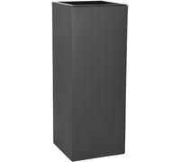 VIVANNO Bac à plantes zinc BLOCK colonne, anthracite mat - 40x40x100 cm