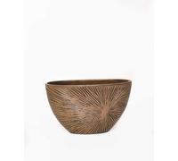 VIVANNO Coupe décorative en fibre de verre CHANTANT Coupe, Solisgold avec motif - 37x18x21 cm