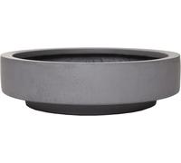 VIVANNO, bol décoratif en fibre de verre, modèle ESCADA LOW, couleur gris béton, design béton - 45x45x12 cm