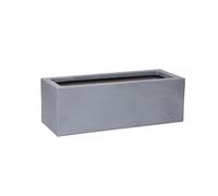 VIVANNO Jardinière Balcon Jardinière en Fibre de Verre FLOBO Aspect béton Gris - 15x45x17 cm