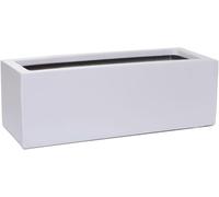 VIVANNO Jardinière Balcon Jardinière en Fibre de Verre FLOBO Blanc - 15x45x17 cm