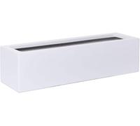 VIVANNO Jardinière Balcon Jardinière en Fibre de Verre FLOBO Blanc - 15x60x17 cm