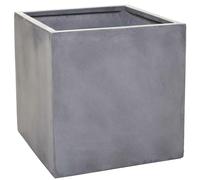 VIVANNO Jardinière en Fibre de Verre - 45x45x45 cm - Design béton Gris - Jardinière carrée pour l'extérieur et l'intérieur