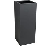 VIVANNO Jardinière en fibre de verre BLOCK colonne, anthracite mat - 30x30x75 cm