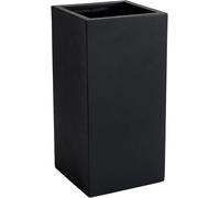 VIVANNO Jardinière en fibre de verre BLOCK colonne, anthracite mat - 40x40x80 cm