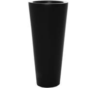 VIVANNO Jardinière en fibre de verre RONDO CLASSICO Rond, Anthracite mat - 38x38x80 cm