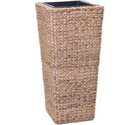 VIVANNO Jardinière en jacinthe d'eau ASIA colonne, naturel tressé - 38x38x80 cm