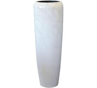 VIVANNO Jardinière Vase de Sol Exclusif Cavita Blanc Marbre Brillant 34 x 97 cm
