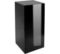VIVANNO Podestat Colonne Déco Stèle Présentoir à fleurs Fibre de verre Noir brillant 30x30x60