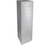 VIVANNO Podium en fibre de verre PODIUM Colonne, aspect feuille d'argent brillant - 30x30x100 cm