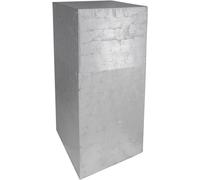 VIVANNO Podium en fibre de verre PODIUM Colonne, aspect feuille d'argent brillant - 30x30x60 cm