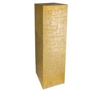 VIVANNO Podium en fibre de verre PODIUM Colonne, aspect feuille d'or brillant - 30x30x100 cm