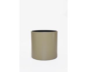 VIVANNO Pot de fleurs en aluminium NEW RONDO Rond, vert boue mat - 45x45 cm