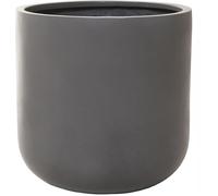VIVANNO Pot de fleurs en fibre de verre CHICO Rond, gris béton Design béton - 40x40 cm