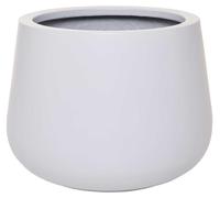 VIVANNO Pot de fleurs en fibre de verre GIRAR Rond, blanc mat - 36x27 cm