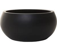 VIVANNO Pot de fleurs en fibre de verre MORINO Rond, Anthracite mat - 45x21 cm