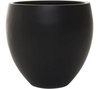 VIVANNO Pot de fleurs en fibre de verre PLUTO Rond, Anthracite mat - 44x40 cm