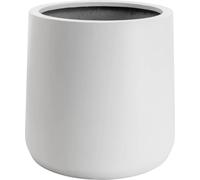 VIVANNO Pot de fleurs en fibre de verre VEKRA Rond, blanc mat - 42x40 cm