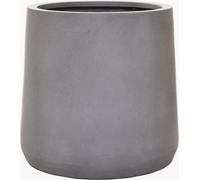 VIVANNO Pot de fleurs en fibre de verre VEKRA Rond, gris béton Design béton - 42x40 cm
