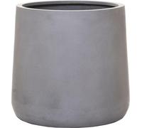 VIVANNO Pot de fleurs en fibre de verre VEKRA Rond, gris béton Design béton - 55x50 cm