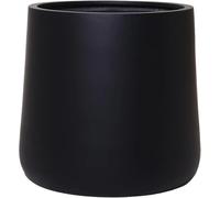 VIVANNO Pot de fleurs en fibre de verre VEKRA Rond, noir mat - 42x40 cm