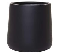 VIVANNO Pot de fleurs en fibre de verre VEKRA Rond, noir mat - 55x50 cm