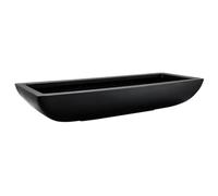 VIVANNO Zoey Anthracite Bac à Plantes - Fibre de Verre résistant aux intempéries, bac décoratif stylé pour l'intérieur et l'extérieur, 49x19 cm