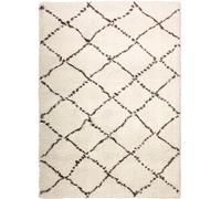 VIVARAISE Casablanca 2 Tapis - Gris Tonnerre, Motifs Berbères, Texture Shaggy Imitant la Laine, 100% Polypropylène, 160 x 230 x 3 cm