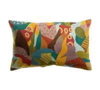 Vivaraise ~ Coussin brodé Izel en Acrylique/Coton Coloris Minéral 40x65