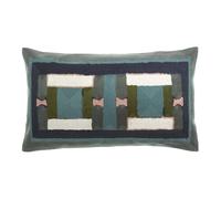 Vivaraise Coussin brodé Taho Vert de Gris 30 x 50 cm