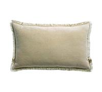 Vivaraise - Coussin Fara avec garnissage Moelleux - Taie d'oreiller Lavable - Housse Amovible 100% Velours de Coton - Finition à Franges