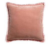 Vivaraise - Coussin Fara avec garnissage Moelleux - Taie d'oreiller Lavable - Housse Amovible 100% Velours de Coton - Finition à Franges
