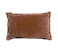 Vivaraise - Coussin Fara avec garnissage Moelleux - Taie d'oreiller Lavable - Housse Amovible 100% Velours de Coton - Finition à Franges
