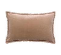 Vivaraise - Coussin Fara avec garnissage Moelleux - Taie d'oreiller Lavable - Housse Amovible 100% Velours de Coton - Finition à Franges