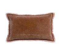 Vivaraise - Coussin Fara avec garnissage Moelleux - Taie d'oreiller Lavable - Housse Amovible 100% Velours de Coton - Finition à Franges
