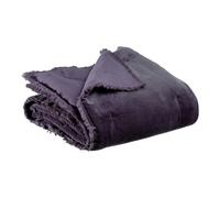 Vivaraise Couverture Fara violet prune - 135 x 200 cm