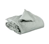 Vivaraise - Édredon Fara - 85x200 cm - 100% velours de coton - Couverture d'appoint, couvre-lit, couette légère - Garnissage moelleux - Couette réversible - Finition à franges