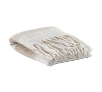 Plaid Rayé Recyclé Isabel En Coton Recycle Naturel 130 X 160