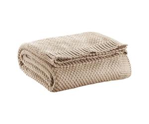 Vivaraise Plaid Tricot recy anilo Naturel 130 x 160 cm