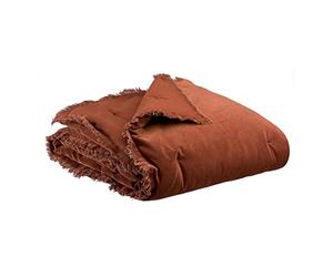 Vivaraise Plaid uni Fara Caramel 135 x 200 cm