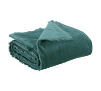 Vivaraise ~ Plaid uni Fara en Coton Coloris Corinthe 135x200