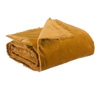 Vivaraise Plaid uni Fara safran - 135 x 200 cm