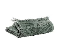 Vivaraise - Serviette invité Zoé - 30x50 cm - Petite débarbouillette pour Mains et Corps - Tissu éponge en Coton Absorbant - Motif Jacquard élégant, Finition frangée