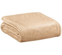 Vivaraise Théo Couverture en microfibre recy beige naturel - 130 x 160 cm