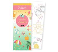 Vive les vacances - Mes petites cartes à colorier 35 illustrations à personnaliser - Collectif - Mila Boutan Eds - broché - Document jeunesse